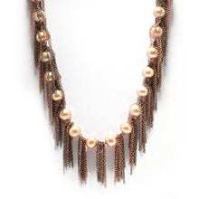 Load image into Gallery viewer, Pink Fresh Water Pearl Fringe Necklace
