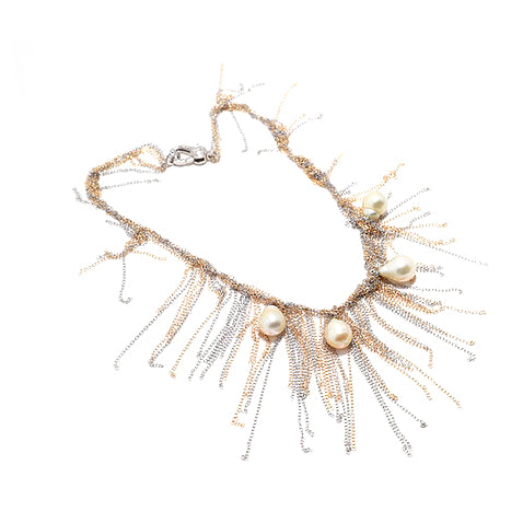 White South Sea Pearls Fringe Necklace