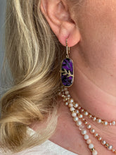 Load image into Gallery viewer, Sugilite Gold Drop Earrings
