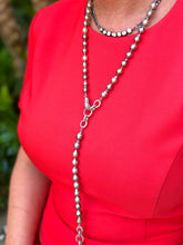 Load image into Gallery viewer, Tahitian Pearl Necklace with Pave Diamond Links

